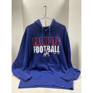 NWT NFL New England Patriots Classic Logo Pat the Patriot Med 47 Football Hoodie